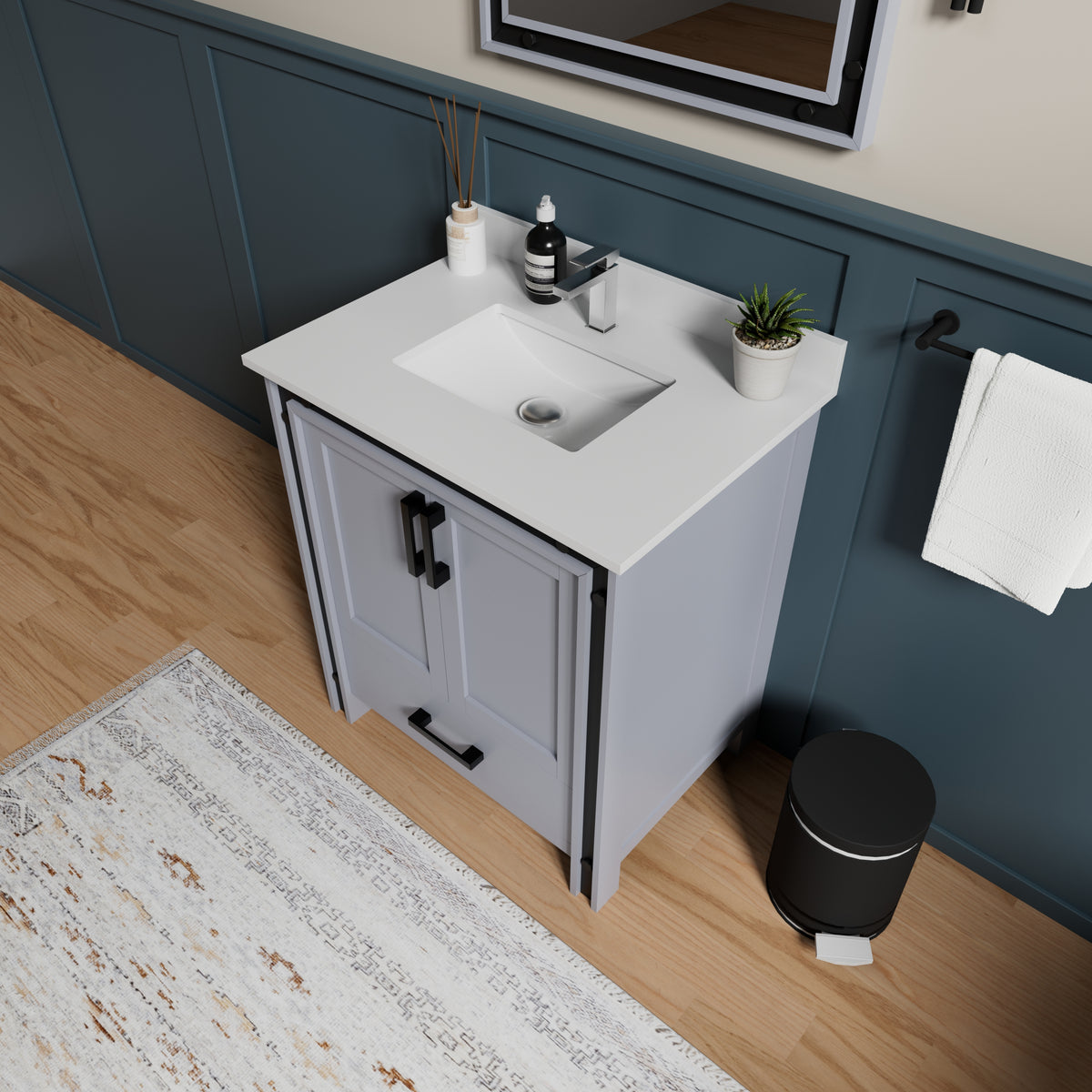 Lexora Ziva 30 in. Dark Grey Single Sink Bath Vanity