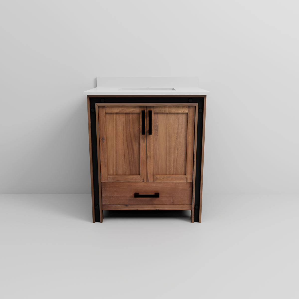 Lexora Ziva 30 in. Rustic Barnwood Single Sink Bath Vanity