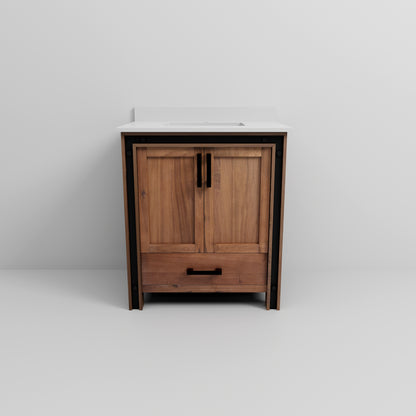Lexora Ziva 30 in. Rustic Barnwood Single Sink Bath Vanity