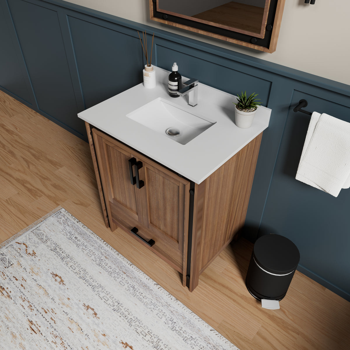 Lexora Ziva 30 in. Rustic Barnwood Single Sink Bath Vanity