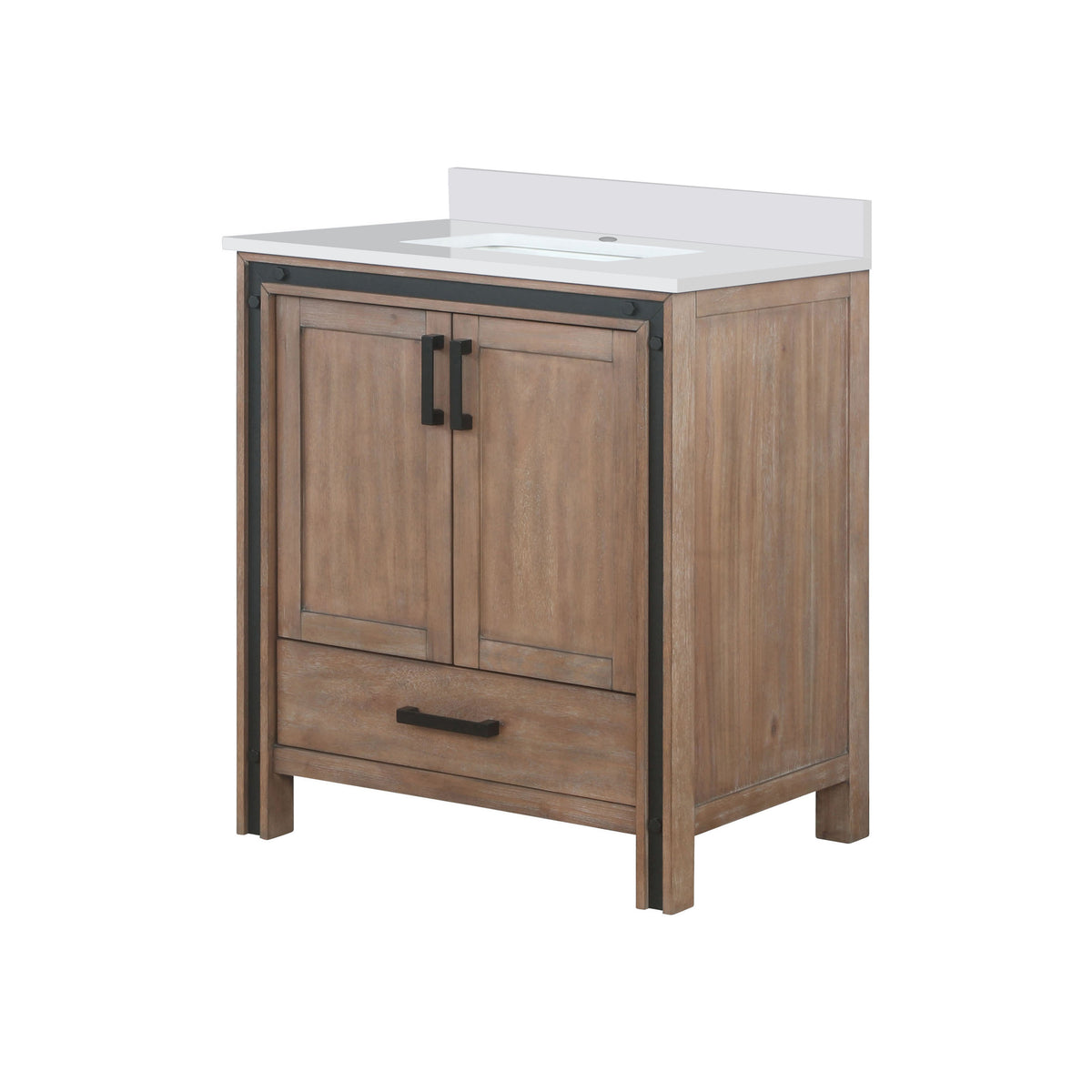 Lexora Ziva 30 in. Rustic Barnwood Single Sink Bath Vanity