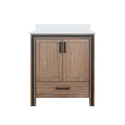 Lexora Ziva 30 in. Rustic Barnwood Single Sink Bath Vanity