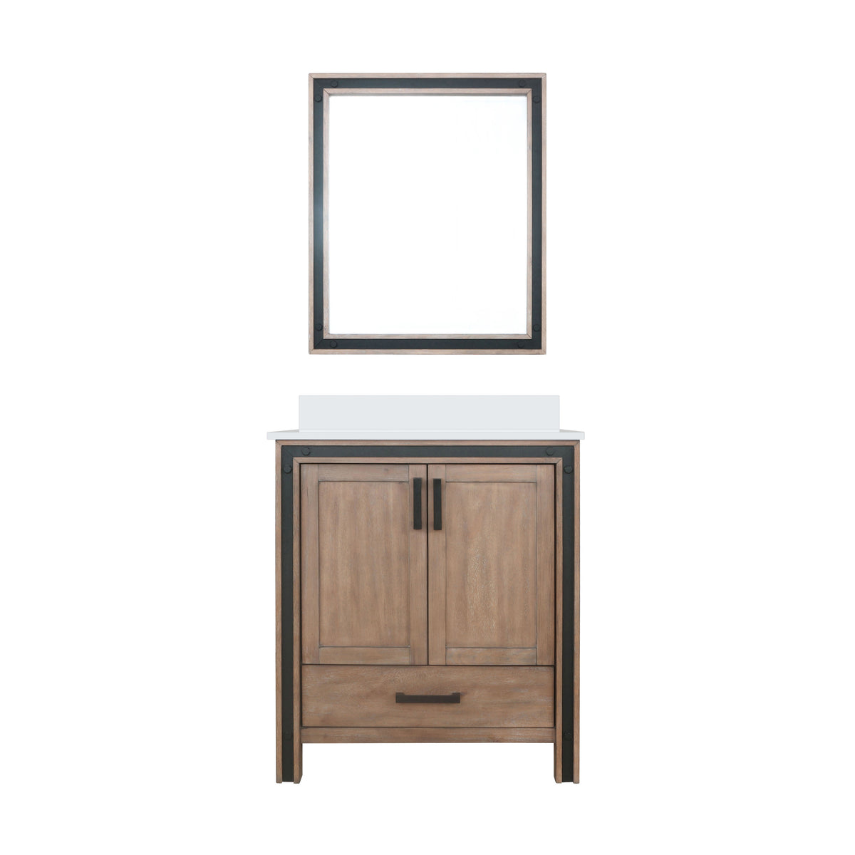 Lexora Ziva 30 in. Rustic Barnwood Single Sink Bath Vanity