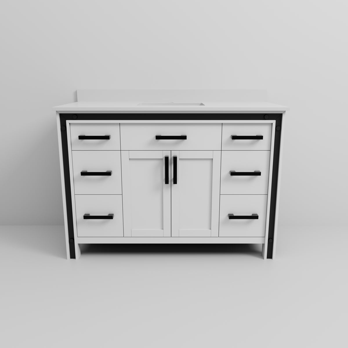Lexora Ziva 48 in. White Single Sink Bath Vanity
