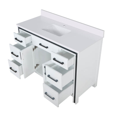 Lexora Ziva 48 in. White Single Sink Bath Vanity