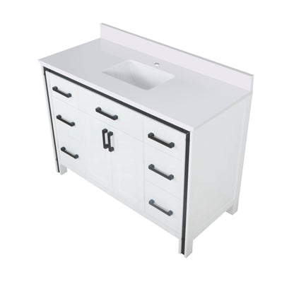 Lexora Ziva 48 in. White Single Sink Bath Vanity