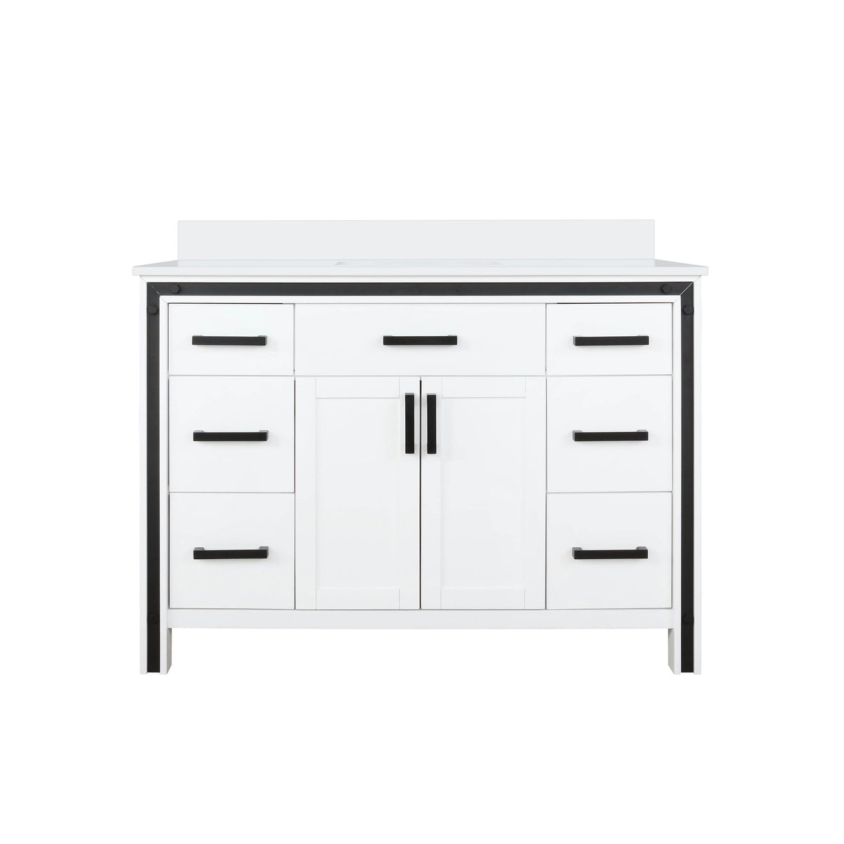 Lexora Ziva 48 in. White Single Sink Bath Vanity