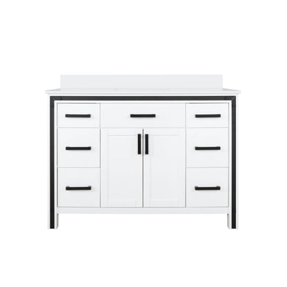 Lexora Ziva 48 in. White Single Sink Bath Vanity
