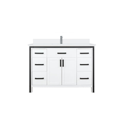 Lexora Ziva 48 in. White Single Sink Bath Vanity
