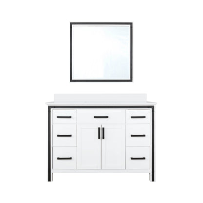 Lexora Ziva 48 in. White Single Sink Bath Vanity