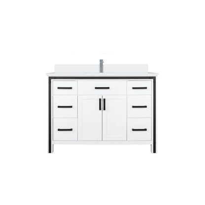 Lexora Ziva 48 in. White Single Sink Bath Vanity