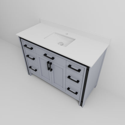 Lexora Ziva 48 in. Dark Grey Single Sink Bath Vanity