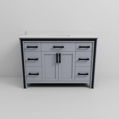 Lexora Ziva 48 in. Dark Grey Single Sink Bath Vanity