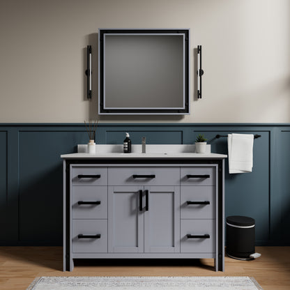 Lexora Ziva 48 in. Dark Grey Single Sink Bath Vanity