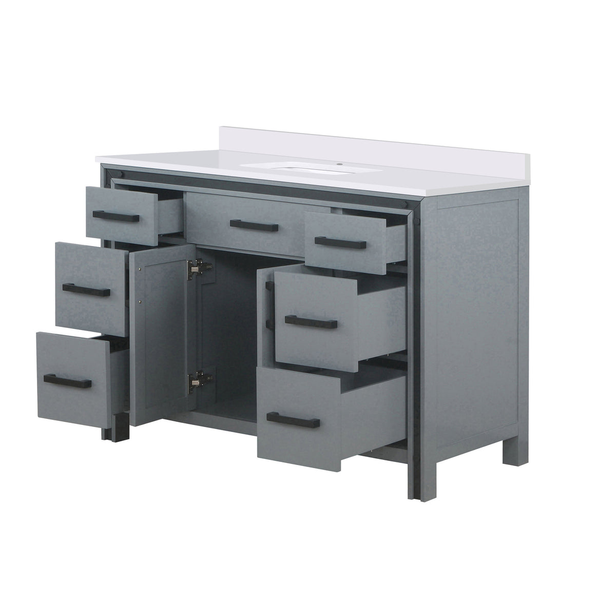 Lexora Ziva 48 in. Dark Grey Single Sink Bath Vanity