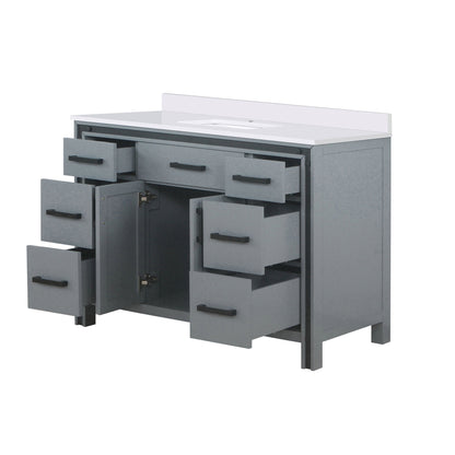 Lexora Ziva 48 in. Dark Grey Single Sink Bath Vanity