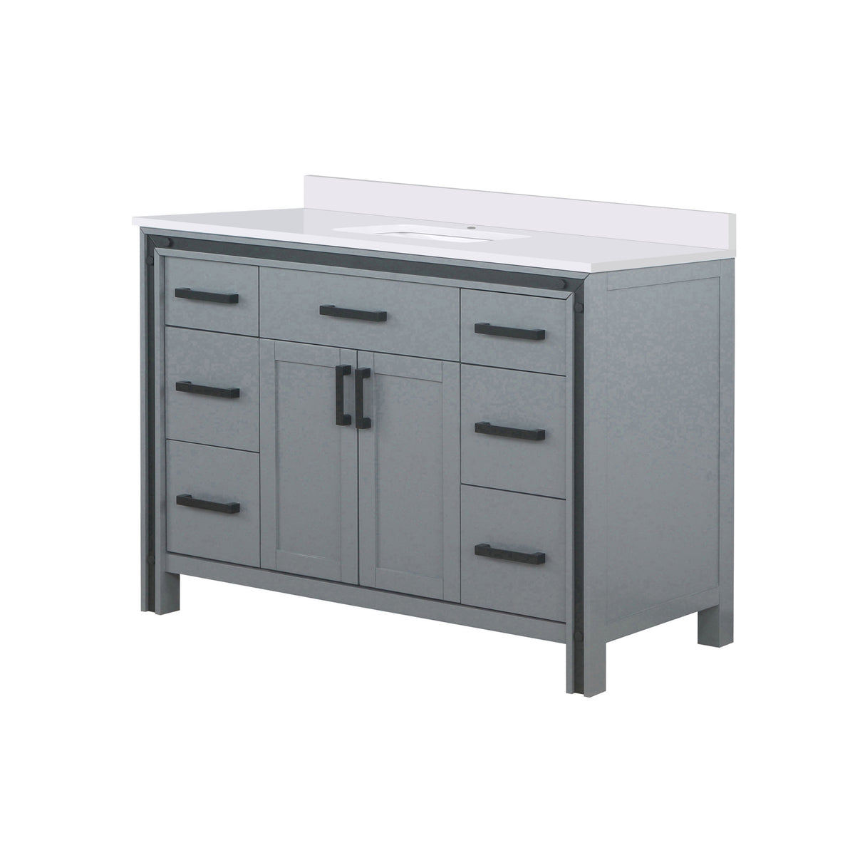 Lexora Ziva 48 in. Dark Grey Single Sink Bath Vanity