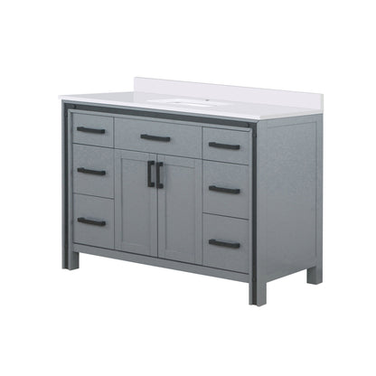 Lexora Ziva 48 in. Dark Grey Single Sink Bath Vanity