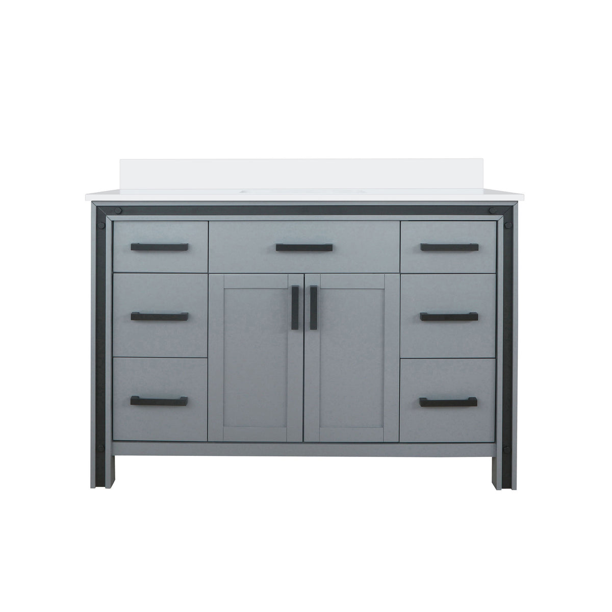 Lexora Ziva 48 in. Dark Grey Single Sink Bath Vanity