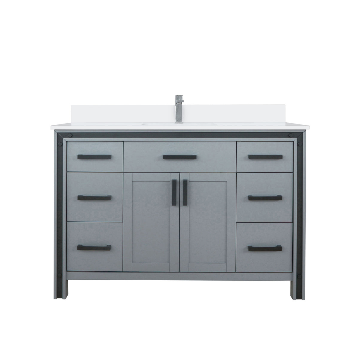Lexora Ziva 48 in. Dark Grey Single Sink Bath Vanity