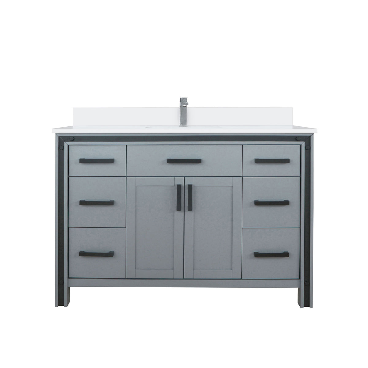 Lexora Ziva 48 in. Dark Grey Single Sink Bath Vanity
