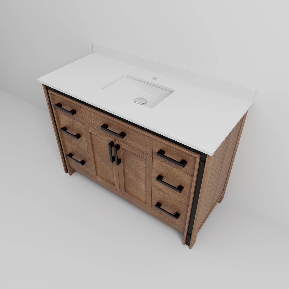 Lexora Ziva 48 in. Rustic Barnwood Single Sink Bath Vanity