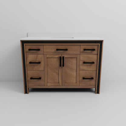 Lexora Ziva 48 in. Rustic Barnwood Single Sink Bath Vanity