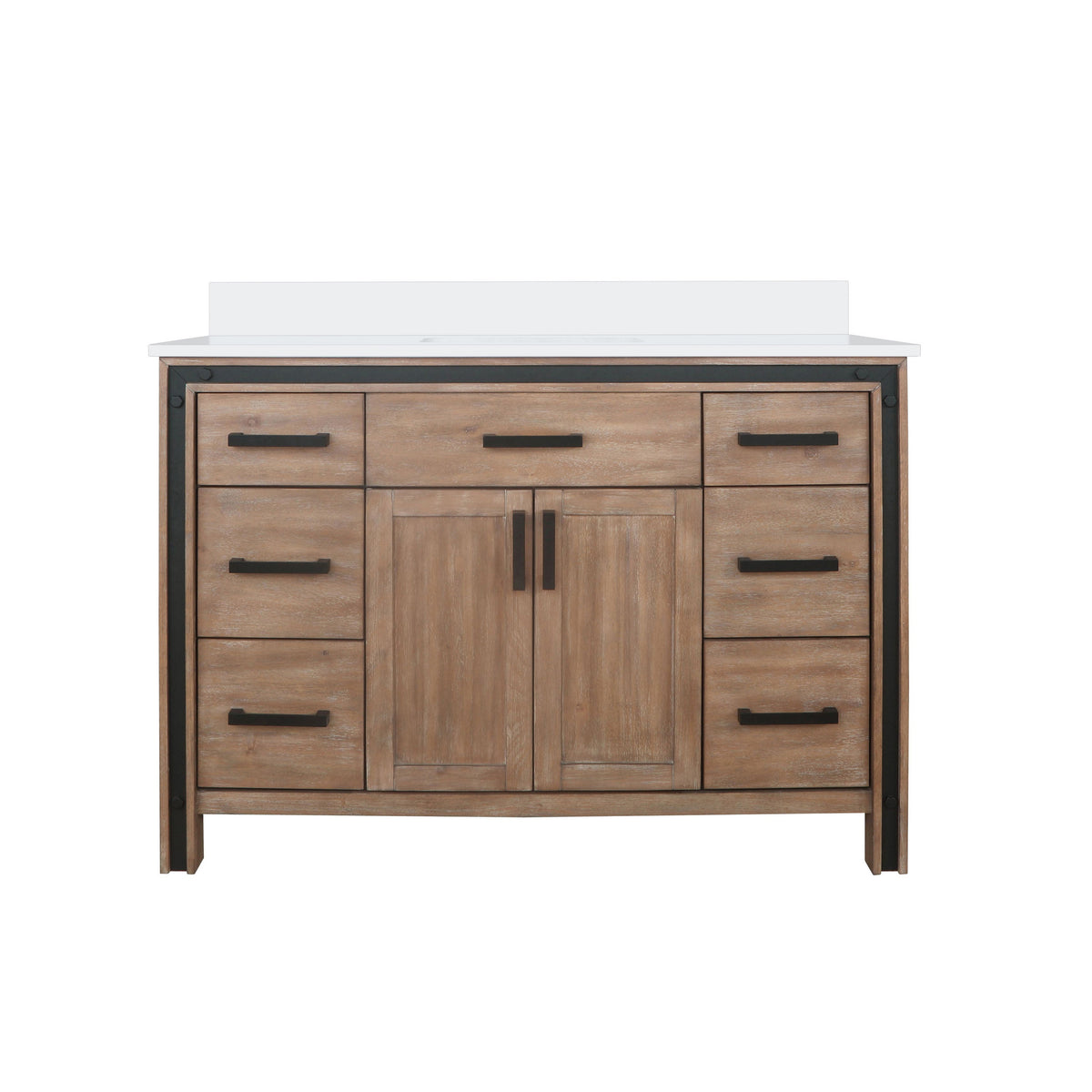 Lexora Ziva 48 in. Rustic Barnwood Single Sink Bath Vanity