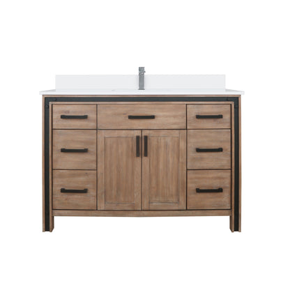 Lexora Ziva 48 in. Rustic Barnwood Single Sink Bath Vanity