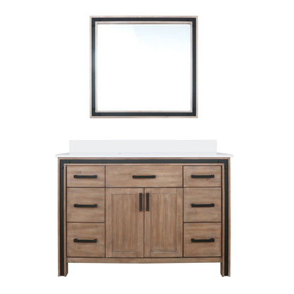 Lexora Ziva 48 in. Rustic Barnwood Single Sink Bath Vanity