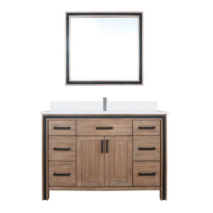 Lexora Ziva 48 in. Rustic Barnwood Single Sink Bath Vanity