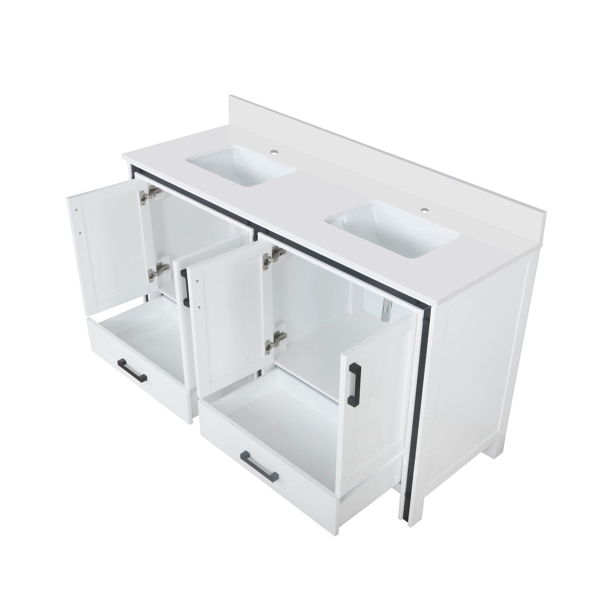 Lexora Ziva 60 in. White Double Sink Bath Vanity