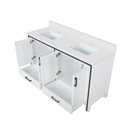 Lexora Ziva 60 in. White Double Sink Bath Vanity