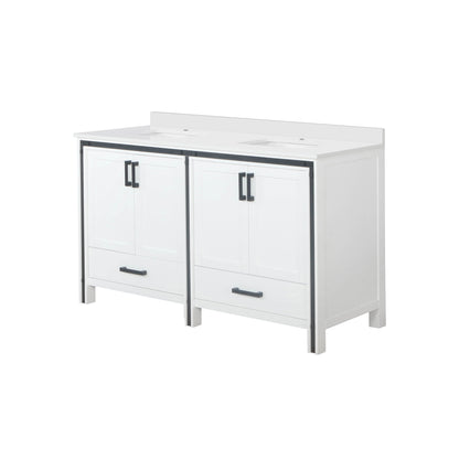 Lexora Ziva 60 in. White Double Sink Bath Vanity