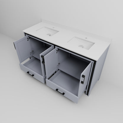 Lexora Ziva 60 in. Dark Grey Double Sink Bath Vanity