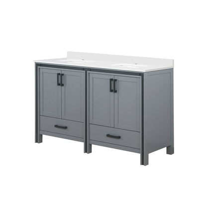 Lexora Ziva 60 in. Dark Grey Double Sink Bath Vanity