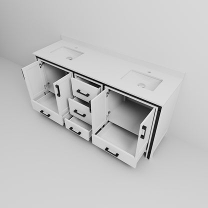 Lexora Ziva 72 in. White Double Sink Bath Vanity