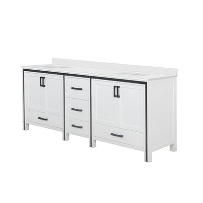 Lexora Ziva 84 in. White Double Sink Bath Vanity