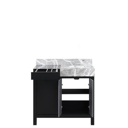 Lexora Zilara 36 in. Black and Grey Single Sink Bath Vanity