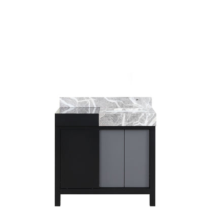 Lexora Zilara 36 in. Black and Grey Single Sink Bath Vanity