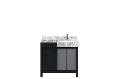 Lexora Zilara 36 in. Black and Grey Single Sink Bath Vanity