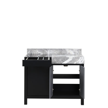 Lexora Zilara 42 in. Black and Grey Single Sink Bath Vanity