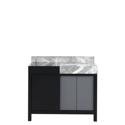 Lexora Zilara 42 in. Black and Grey Single Sink Bath Vanity