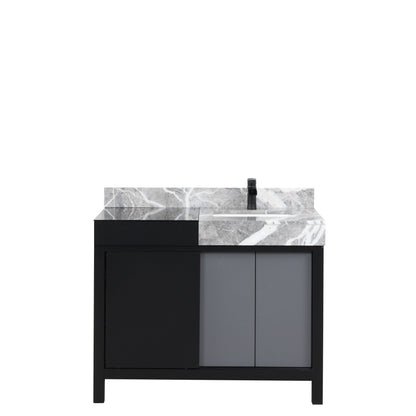 Lexora Zilara 42 in. Black and Grey Single Sink Bath Vanity