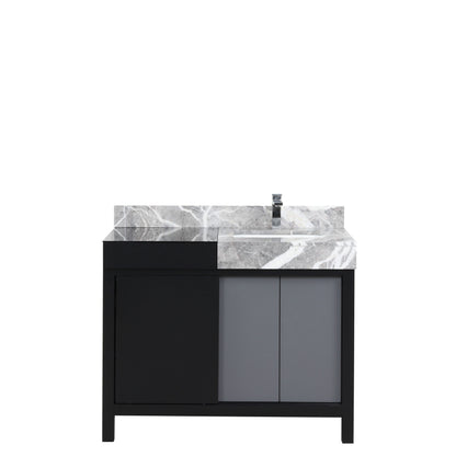Lexora Zilara 42 in. Black and Grey Single Sink Bath Vanity