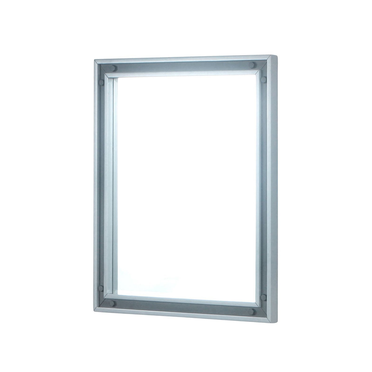 Lexora Ziva 30 in W x 32 in H Dark Grey Mirror with Black Metal Inlay