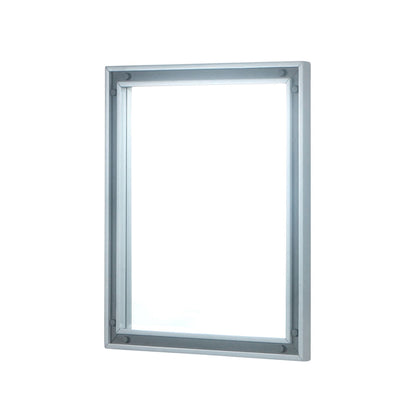 Lexora Ziva 30 in W x 32 in H Dark Grey Mirror with Black Metal Inlay