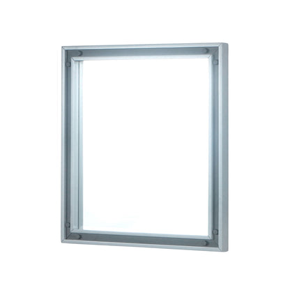 Lexora Ziva 34 in W x 32 in H Dark Grey Mirror with Black Metal Inlay