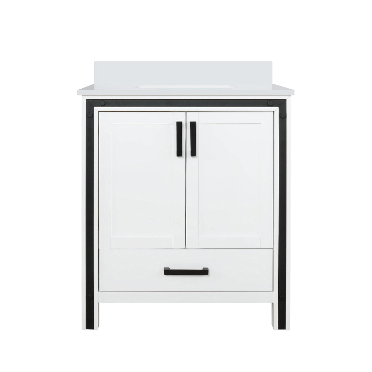 Lexora Ziva 30 in. White Single Sink Bath Vanity