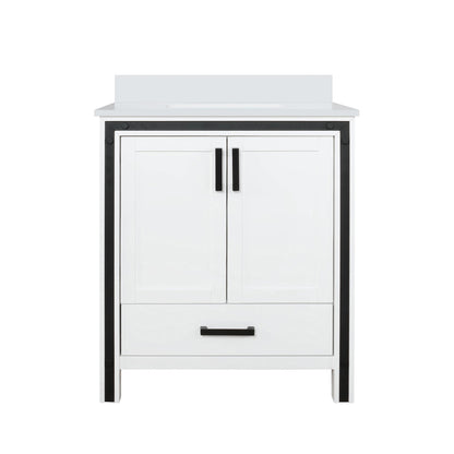 Lexora Ziva 30 in. White Single Sink Bath Vanity
